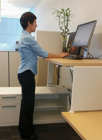 Standing desk too high