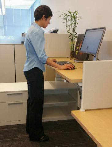 Standing desk too low