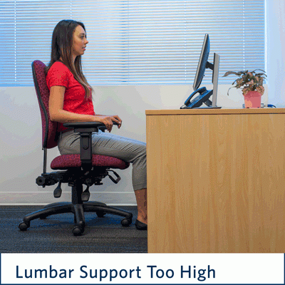 Lumbar support too high