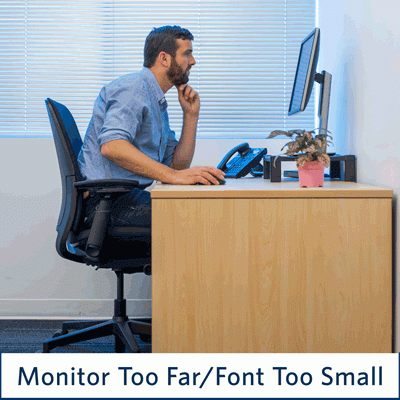 Monitor too far