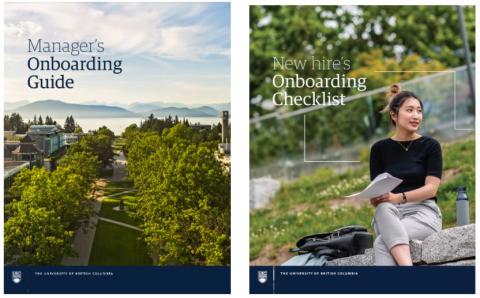 cover pages with UBC scenery and person sitting