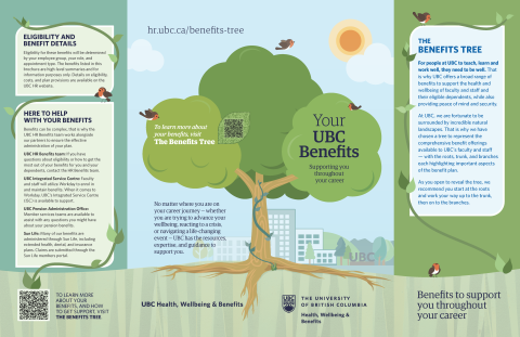 Front page of The Benefits Tree brochure