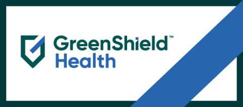 GreenShielf Health white banner with blue stripe