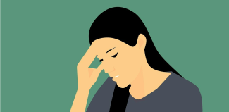 Person suffering from headache