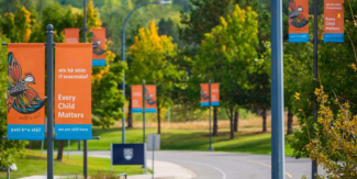 Orange Shirt Day banners at UBCO