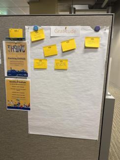 Thrive Gratitude wall - UBC Library
