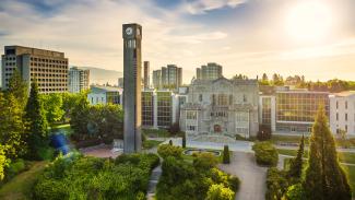 UBC clock tower in summer